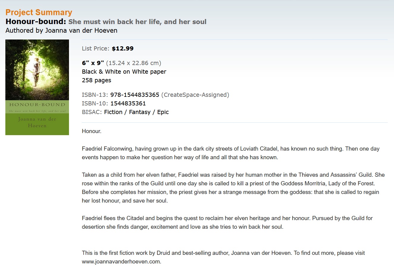 Book details Project Summary